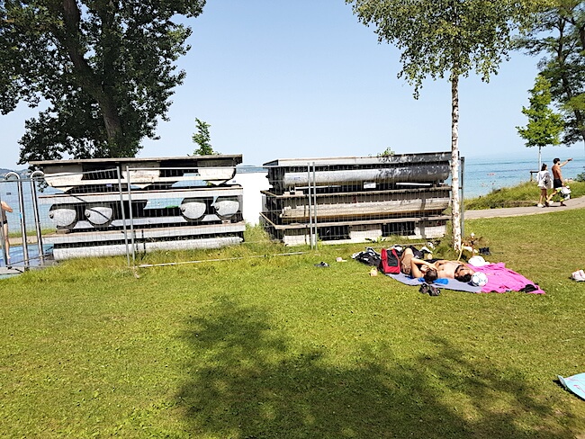 Plattformen im Strandbad Hörnle