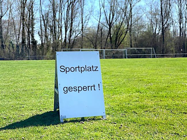 Sportplatz gesperrt